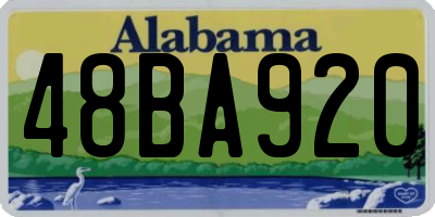 AL license plate 48BA920