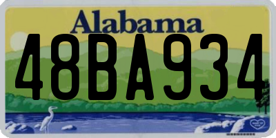 AL license plate 48BA934