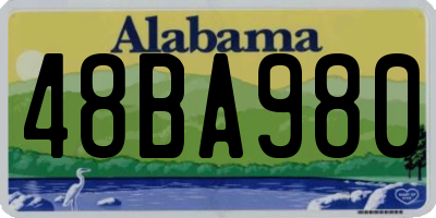 AL license plate 48BA980