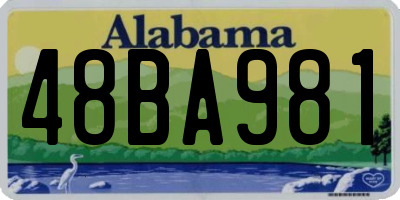AL license plate 48BA981