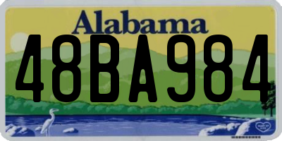 AL license plate 48BA984