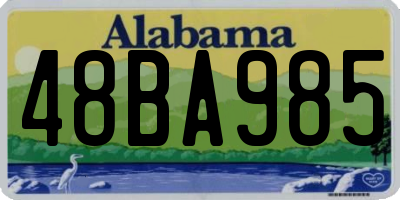 AL license plate 48BA985