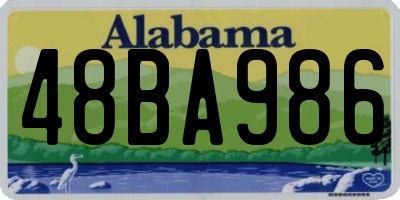 AL license plate 48BA986