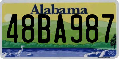 AL license plate 48BA987