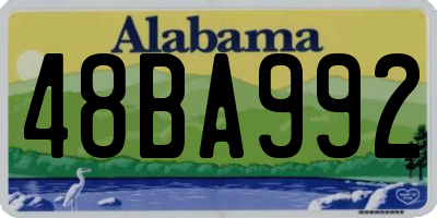 AL license plate 48BA992