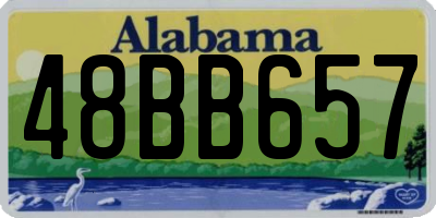 AL license plate 48BB657