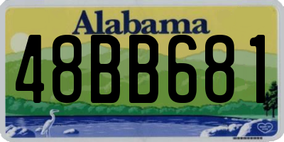 AL license plate 48BB681