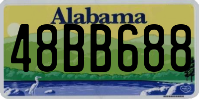 AL license plate 48BB688