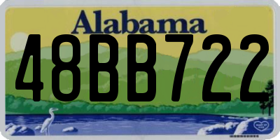 AL license plate 48BB722