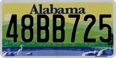 AL license plate 48BB725