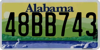 AL license plate 48BB743