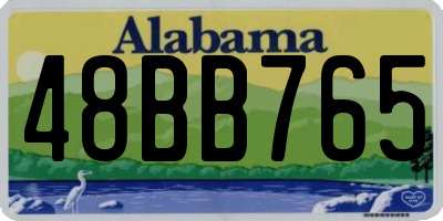 AL license plate 48BB765