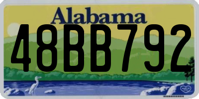 AL license plate 48BB792