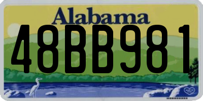 AL license plate 48BB981