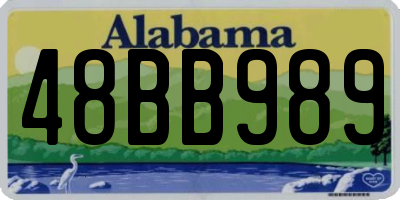 AL license plate 48BB989