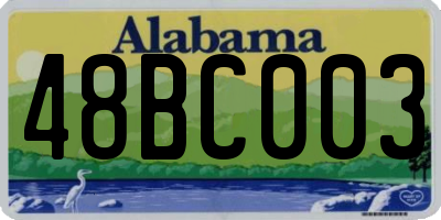 AL license plate 48BC003
