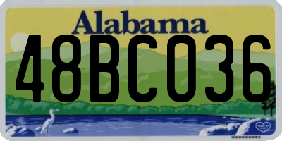 AL license plate 48BC036