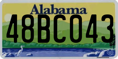 AL license plate 48BC043