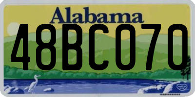 AL license plate 48BC070
