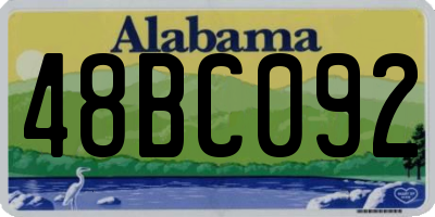 AL license plate 48BC092