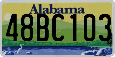 AL license plate 48BC103