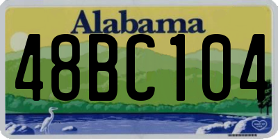 AL license plate 48BC104