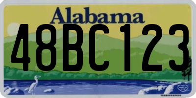 AL license plate 48BC123