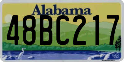 AL license plate 48BC217