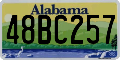 AL license plate 48BC257