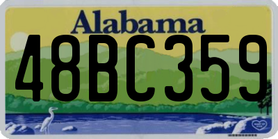 AL license plate 48BC359