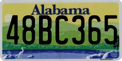 AL license plate 48BC365