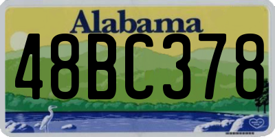 AL license plate 48BC378