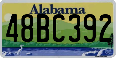 AL license plate 48BC392