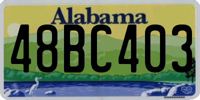AL license plate 48BC403