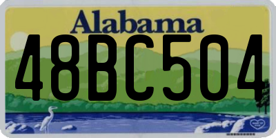 AL license plate 48BC504