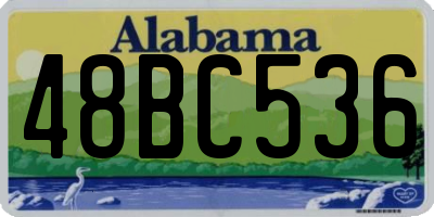 AL license plate 48BC536