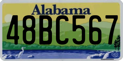 AL license plate 48BC567