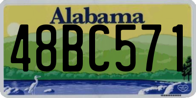 AL license plate 48BC571