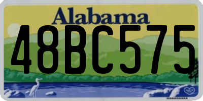 AL license plate 48BC575