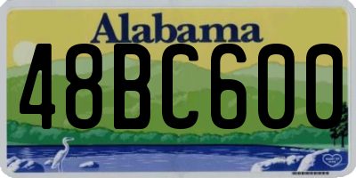 AL license plate 48BC600