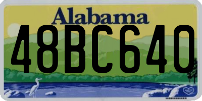 AL license plate 48BC640