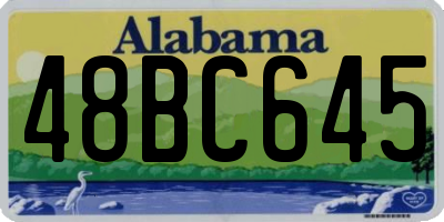 AL license plate 48BC645