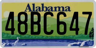 AL license plate 48BC647