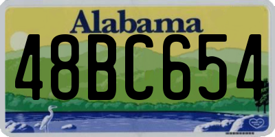 AL license plate 48BC654