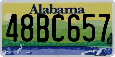 AL license plate 48BC657