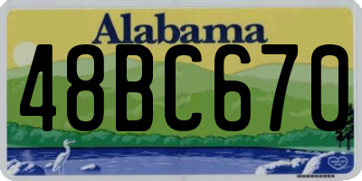 AL license plate 48BC670