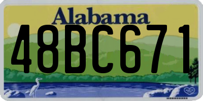 AL license plate 48BC671