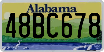AL license plate 48BC678