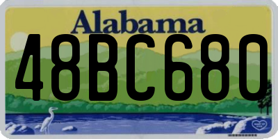 AL license plate 48BC680