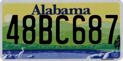 AL license plate 48BC687